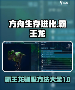方舟手游霸王龙，驯服技巧全解析，称霸孤岛必备攻略