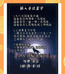 9人狼人杀游戏，新手入门指南，快速掌握核心技巧