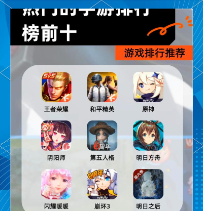 最新的手游游戏排行榜，热门游戏盘点，玩家选择参考