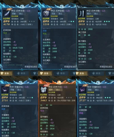 手游圣衣，提升角色战力，打造专属装备